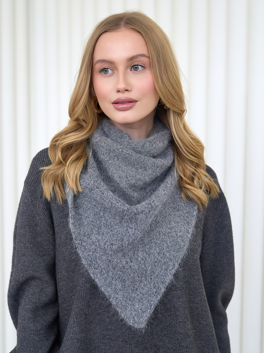 Косынка с ангорой I.B.W., цвет: серый KJ125 купить онлайн