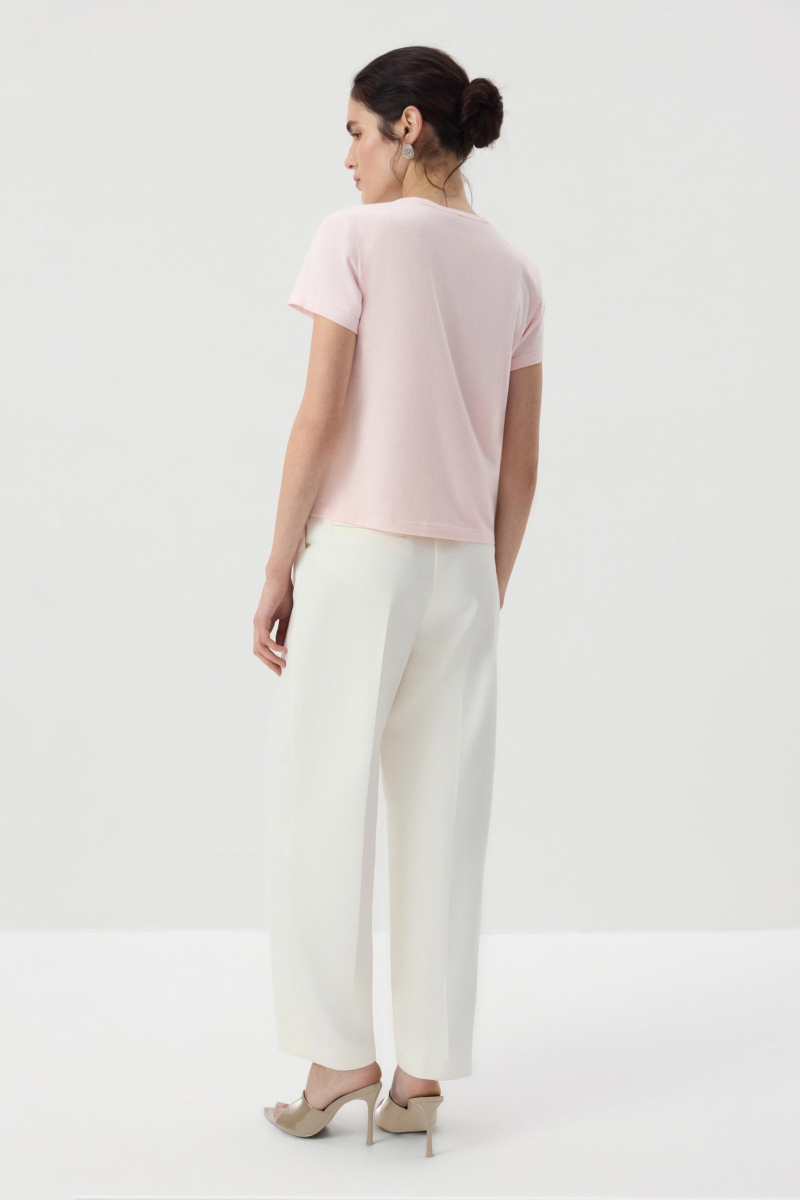 Футболка Fitted с принтом Charmstore, цвет: розовый, 212-48347-221 купить онлайн