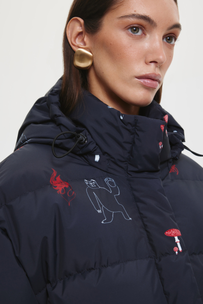 Пуховое пальто DREAMS BY ALENA AKHMADULLINA, цвет: Черный, 225101020504273/203000 купить онлайн