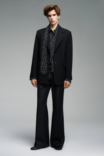 Однобортный пиджак из костюмной ткани