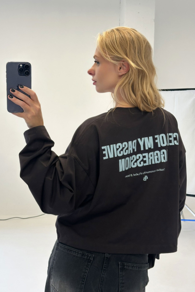 Лонгслив на кулисе BROWN Label .B, цвет: BROWN,  купить онлайн