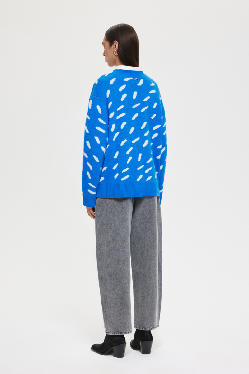 Джемпер с жаккардовым рисунком DREAMS BY ALENA AKHMADULLINA, цвет: синий, 225104140304281/704000 купить онлайн