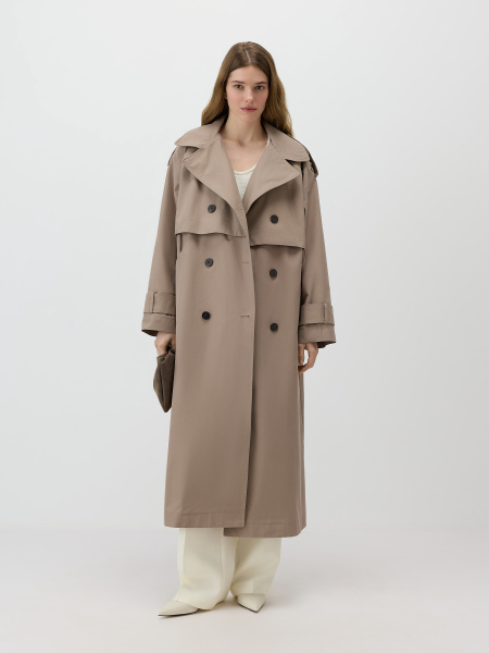 Тренч оверсайз Conso, цвет: Кофейный, SL 260123 - кофейный купить онлайн