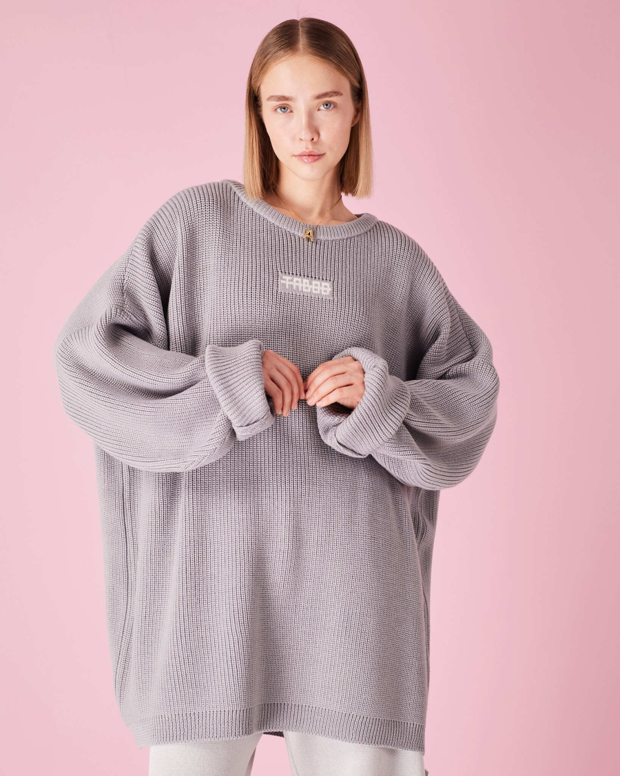 Свитер из мериноса TABOO, цвет: серый, svgrover купить онлайн