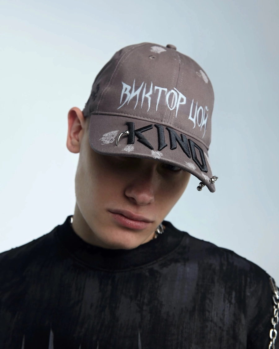 Бейсболка KINO TSOY GREY