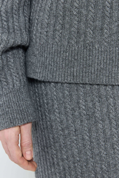 Костюм в косы из смесового кашемира AROUND, цвет: графит, 2911_14C15 купить онлайн