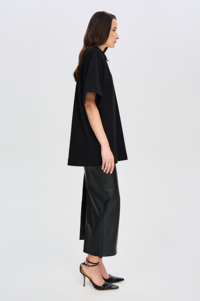 Футболка FRAME на молнии F/W 24/25 Label .B, цвет: black, Tp.04.4.5556BLC со скидкой купить онлайн