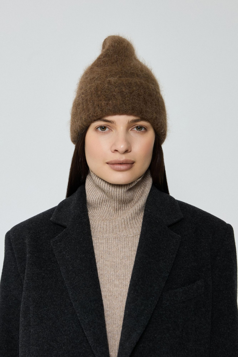 Шапка из альпаки AROUND, цвет: коричневый 1112_17A02 купить онлайн