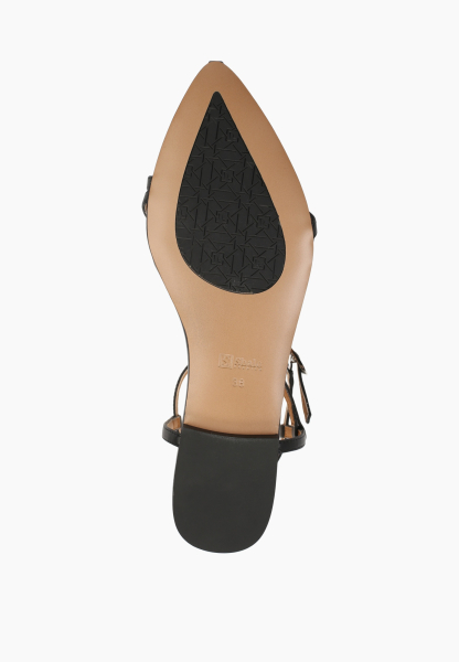 Сандалии из натуральной кожи SBALO, цвет: Черный STR28 купить онлайн