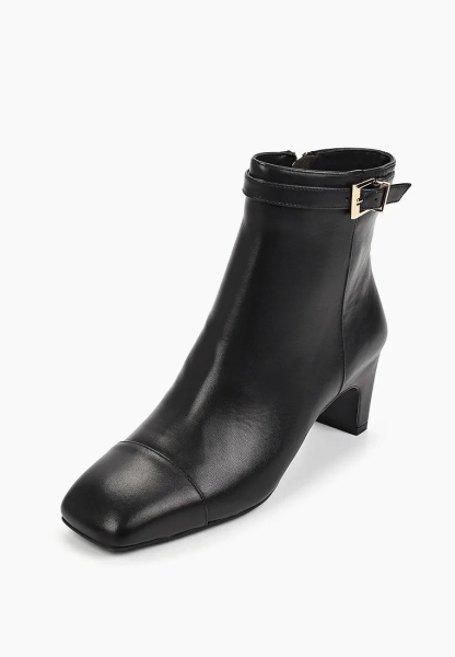 Ботильоны с квадратным мысом на маленьком каблуке SBALO, цвет: Черный M2310 купить онлайн
