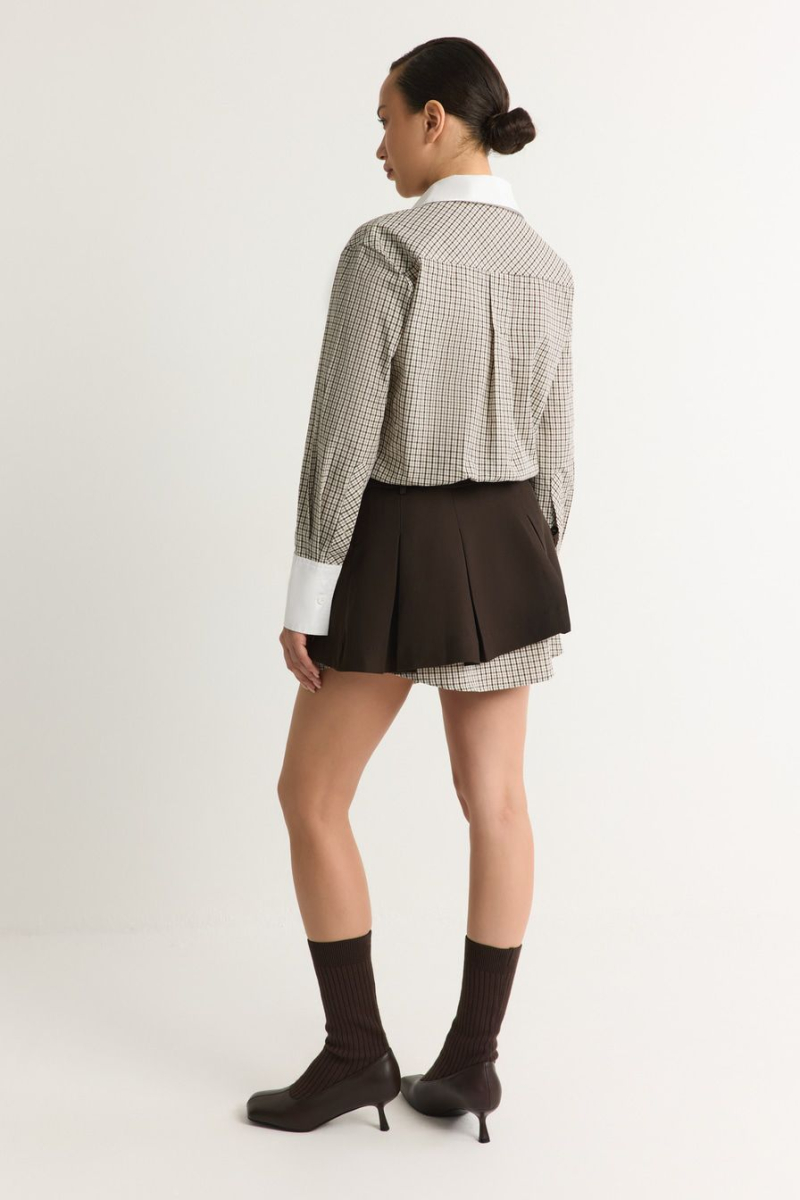 Платье-рубашка из смесового хлопка TOPTOP, цвет: молочный с принтом, TT.010.18820.121 купить онлайн