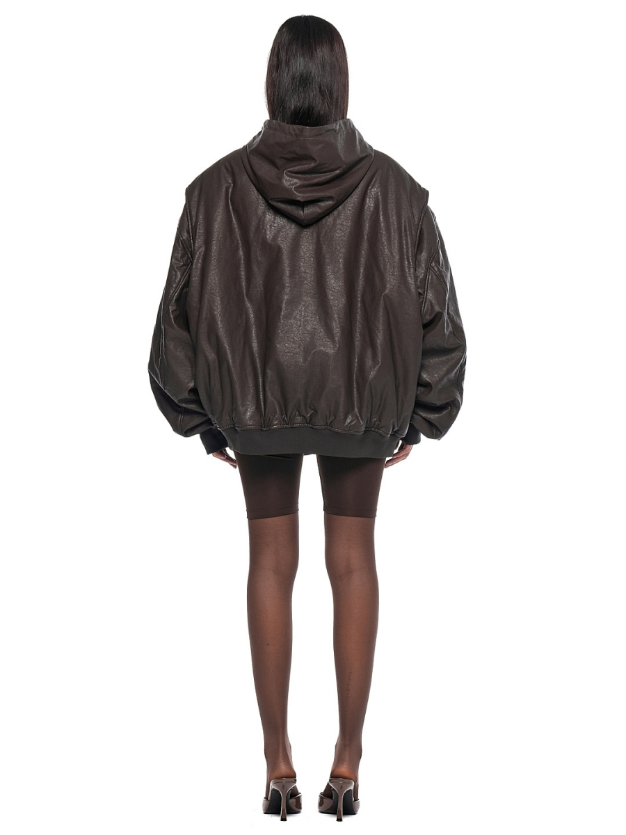 Бомбер с капюшоном OUT OF REACH, цвет: коричневый, BMBROOROHBRN купить онлайн