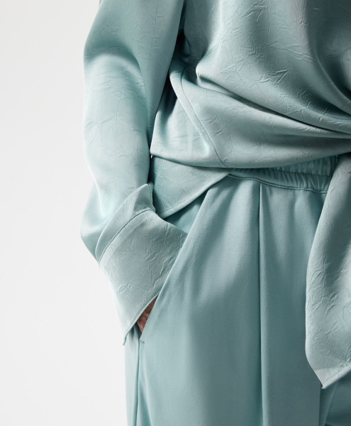 Брюки с поясом на резинке GLVR, цвет: зеленый, 126G26GAC5608 купить онлайн