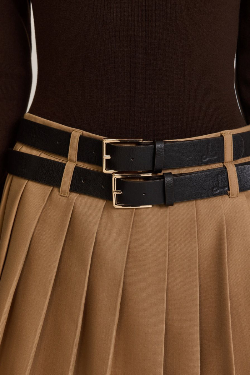 Юбка с двойным ремнем TOPTOP, цвет: бежевый, TT.070.17764.110 купить онлайн