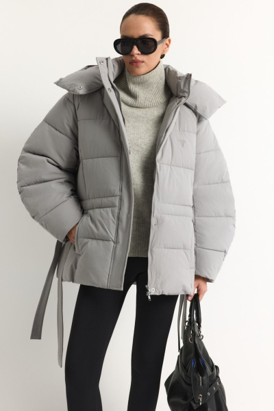 Пуховик с капюшоном TOPTOP, цвет: серый, TT.042.17963.800 купить онлайн