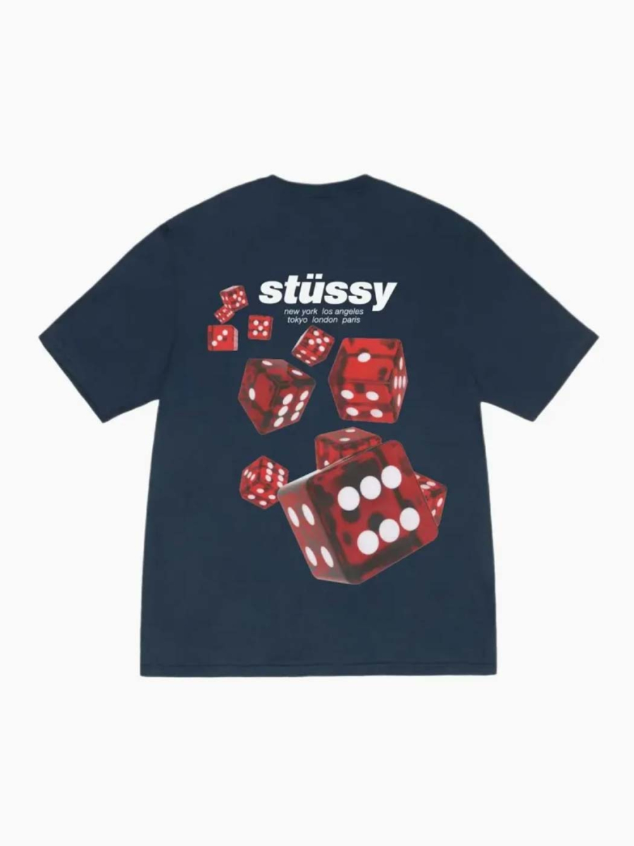 Футболка Stussy Rollers shvetsov store, цвет: NAVY, 1905160 Navy купить онлайн