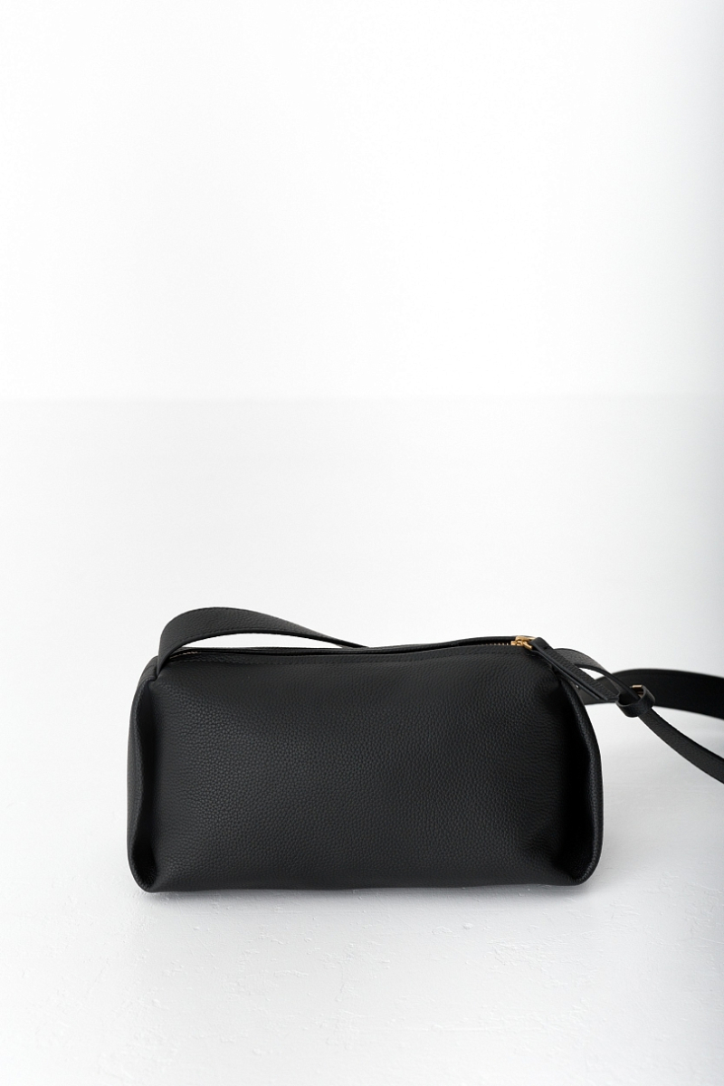 Сумка-хобо из зернистой кожи Ricoco, цвет: Черный bag12/1 купить онлайн