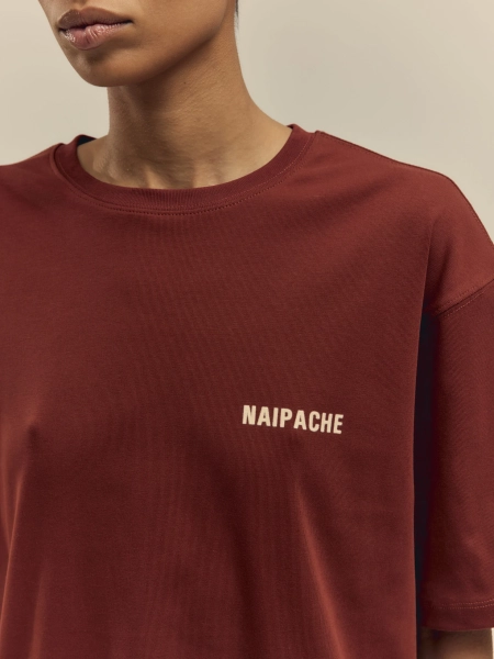 Футболка Relaxed Fit T-Shirt NAIPACHE, цвет: Бордовый,  купить онлайн