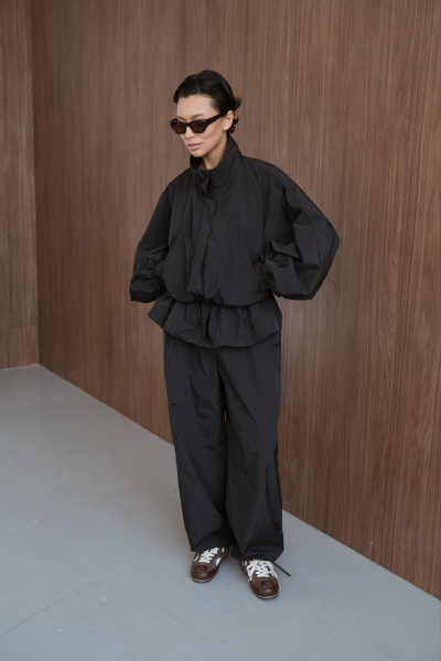 Брюки на затяжках Мини, цвет: Черный, НФ-00000496 купить онлайн