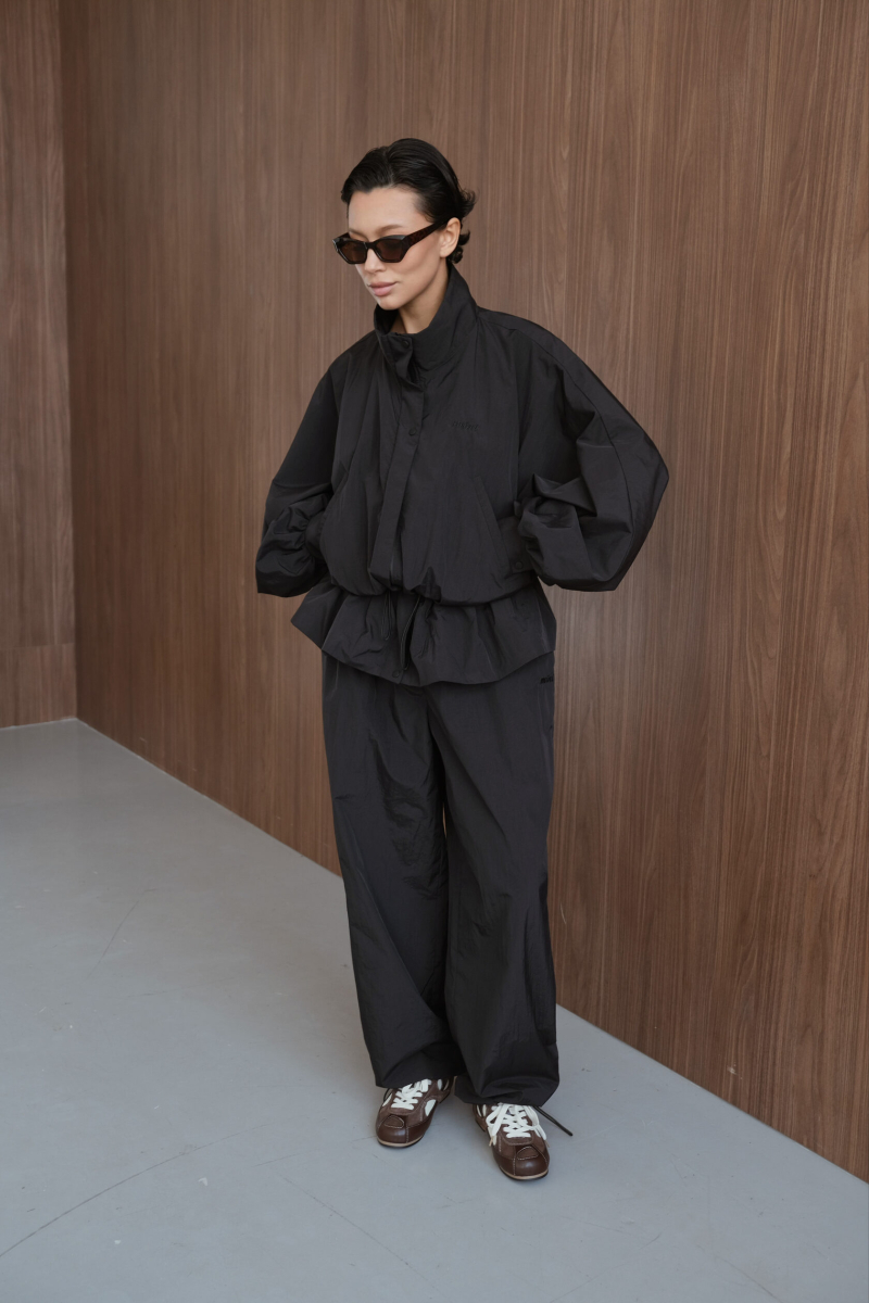 Брюки на затяжках Мини, цвет: Черный, НФ-00000496 купить онлайн