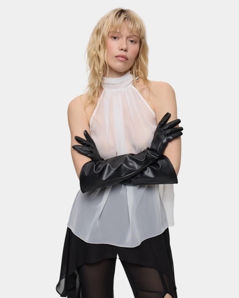 Длинные перчатки Arny Praht, цвет: Черный  купить онлайн