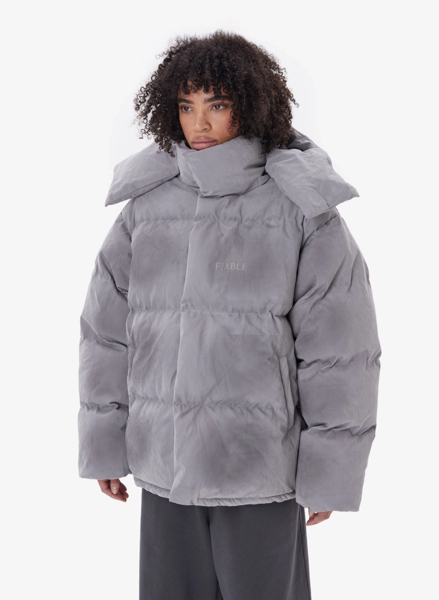 Пуховик DESTRESSED FABLE, цвет: серый, PFFR-FBL-DSTRSD-GR купить онлайн