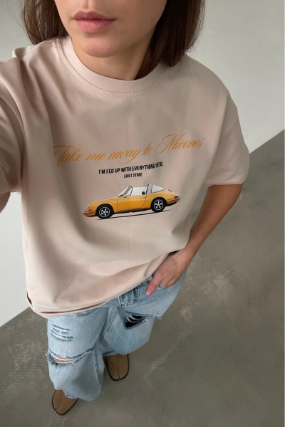 Футболка Миконос Erist store, цвет: бежевый, НФ-00003346 купить онлайн