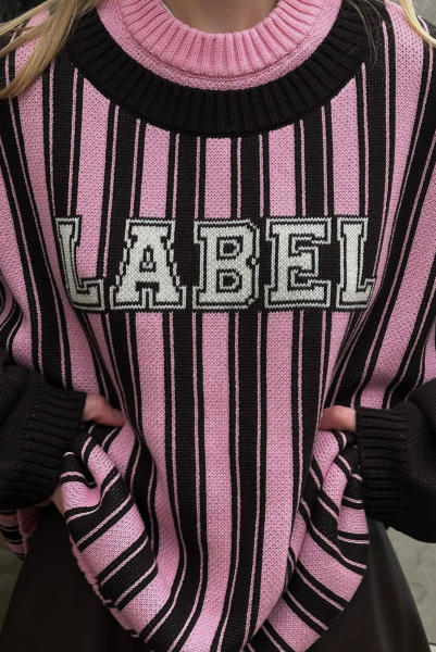 Cвитшот вязаный BROWN\PINK Label .B, цвет: BROWN\PINK, Kn.02.5.01BRNP купить онлайн