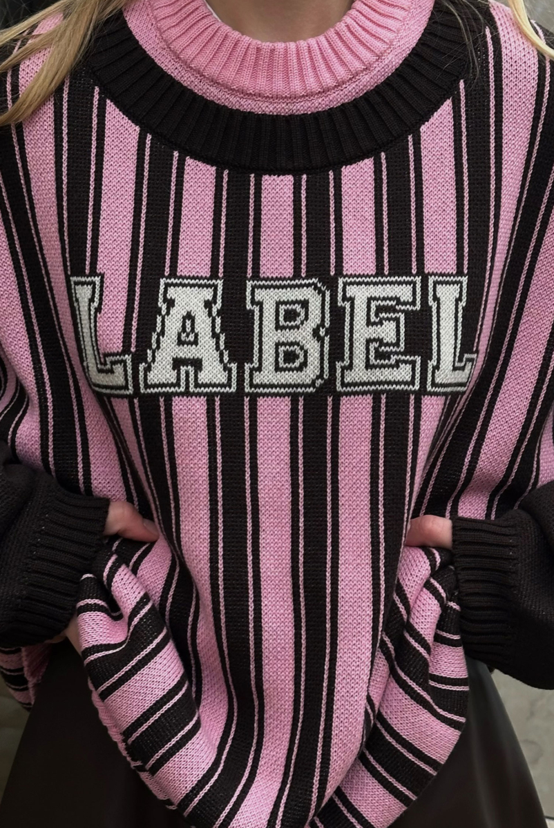 Cвитшот вязаный BROWN\PINK Label .B, цвет: BROWN\PINK, Kn.02.5.01BRNP купить онлайн