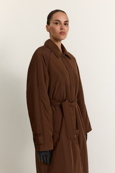 Утепленное пальто TOPTOP, цвет: коричневый, TT.043.17956.700 купить онлайн