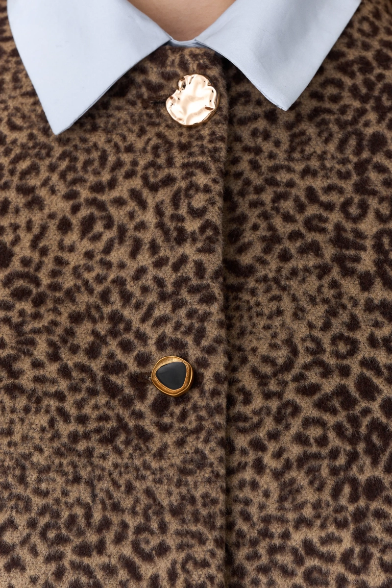 Жакет с акцентными пуговицами Ricoco, цвет: коричневый, 5073/1 купить онлайн