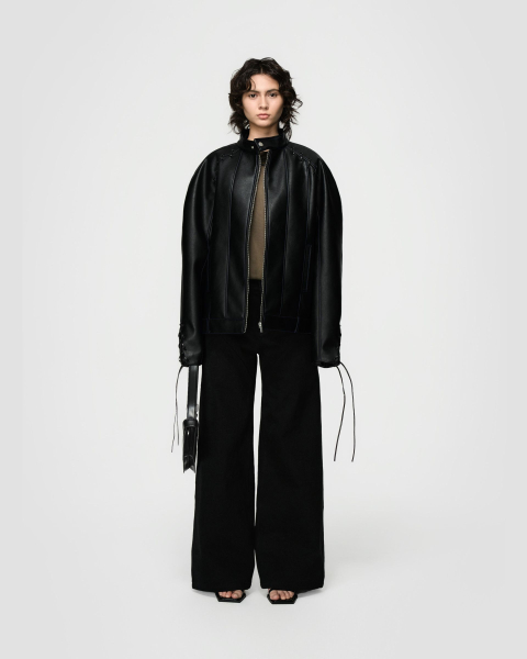 Куртка Кожаная The Nightshade Jacket Berhasm, цвет: Черный, jac25-2-black купить онлайн