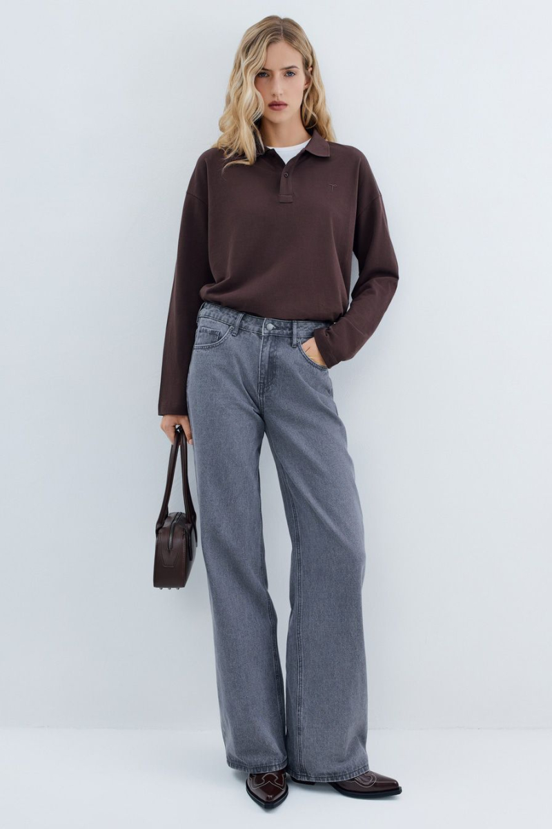 Джинсы из смесового хлопка TOPTOP, цвет: серый, TT.036.12903.801 купить онлайн