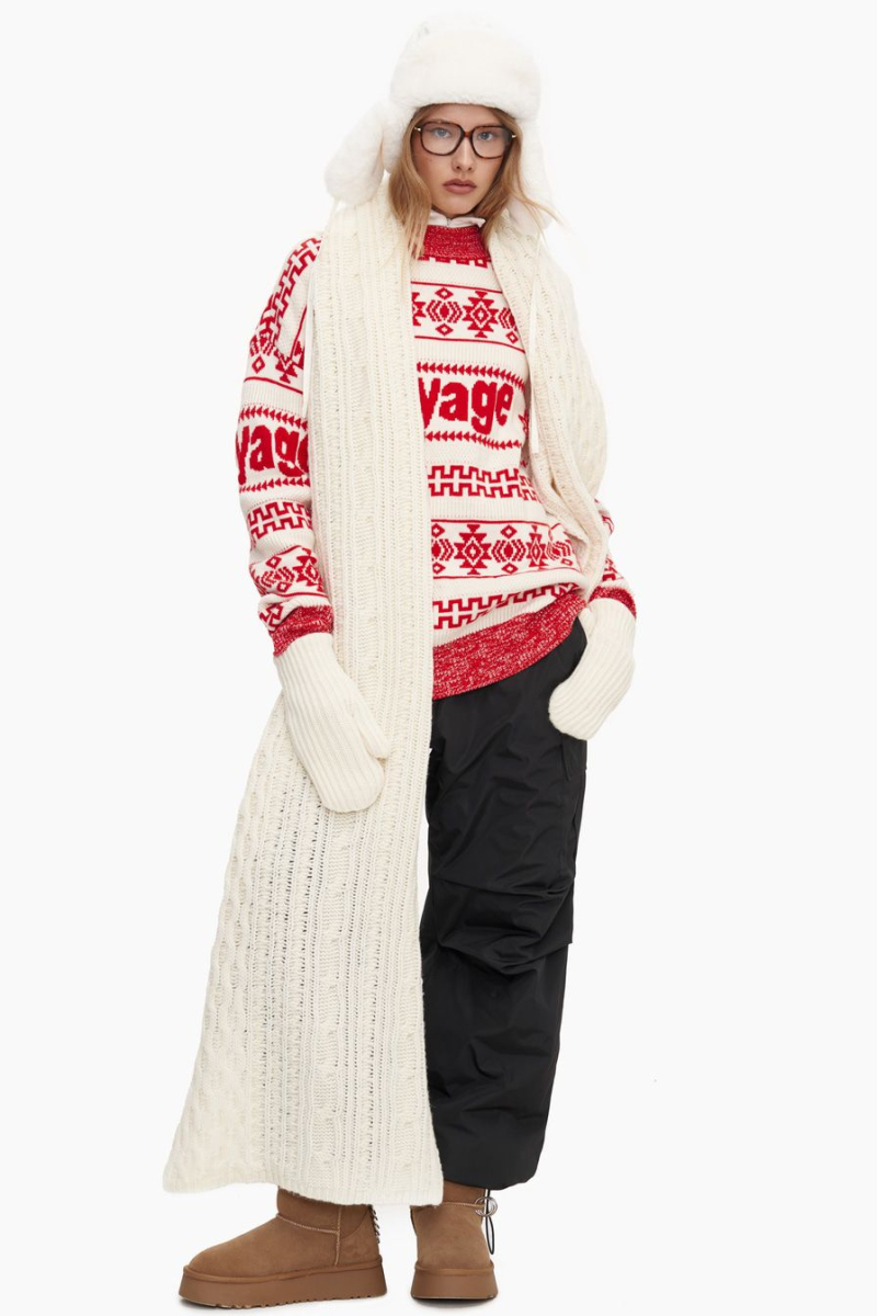 Шарф из смесовой шерсти мериноса