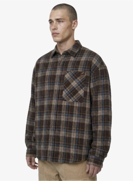 Рубашка в клетку F | ABLE, цвет: коричневый, SHRT-FBL-NSLTD-BRWN купить онлайн