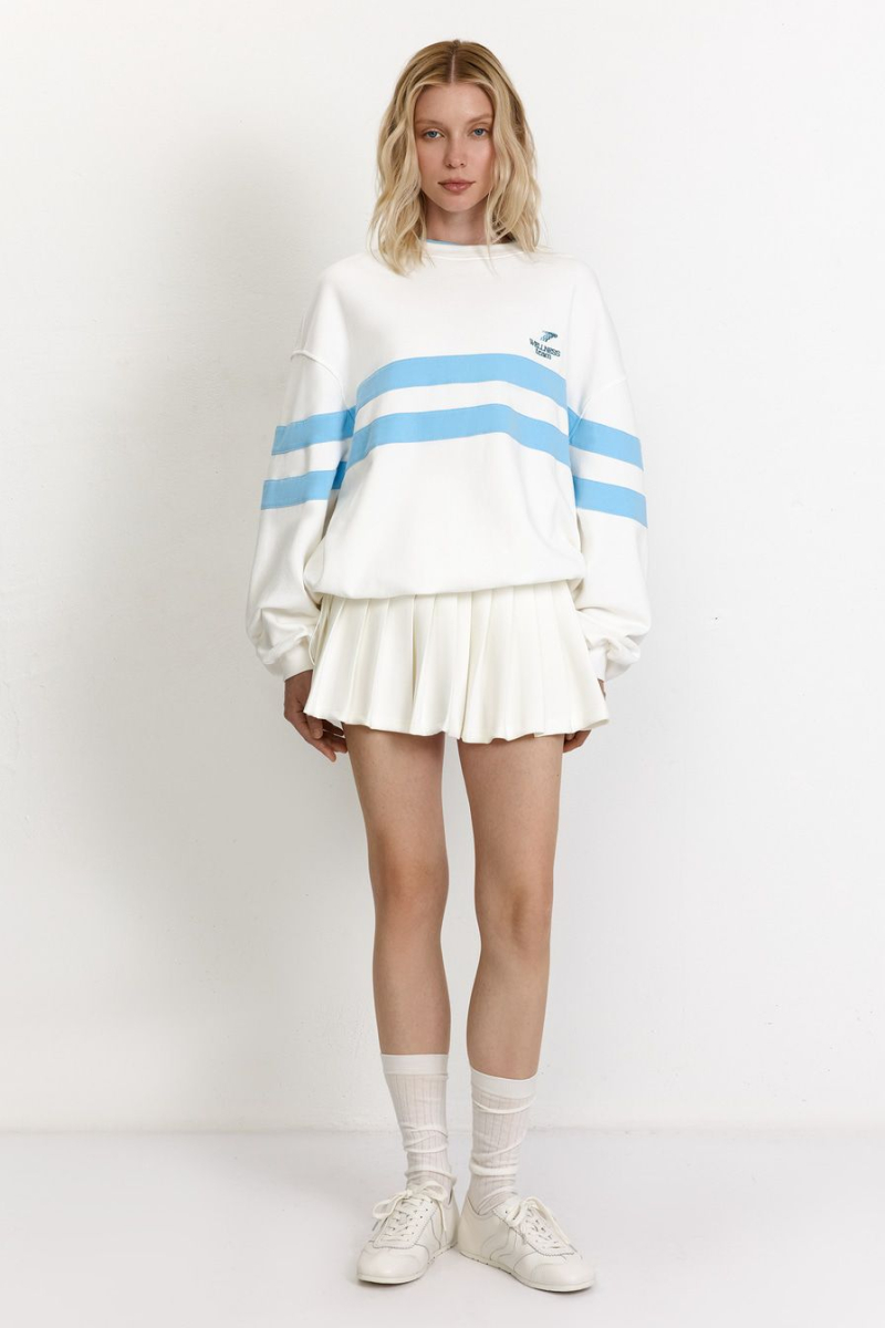 Свитшот из 100% хлопка TOPTOP, цвет: молочный с принтом, TT.053.17778.121 купить онлайн