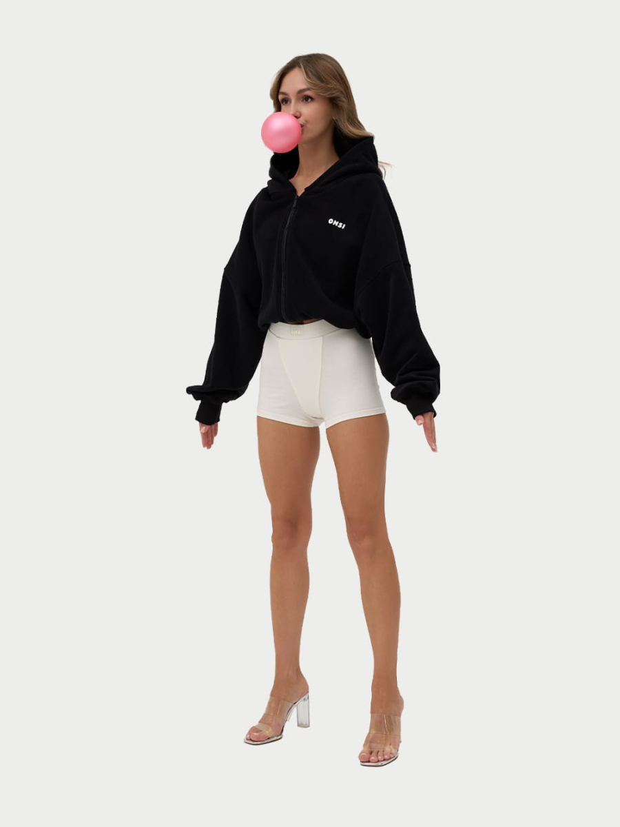 Crop Худи утепленное с кулиской ONSI, цвет: black,  купить онлайн