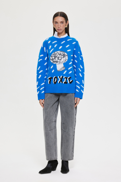 Джемпер с жаккардовым рисунком DREAMS BY ALENA AKHMADULLINA, цвет: синий, 225104140304281/704000 купить онлайн