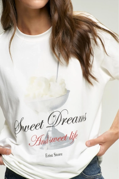 Футболка SWEET DREAMS White Erist store, цвет: белый НФ-00002581 |новая коллекция купить онлайн