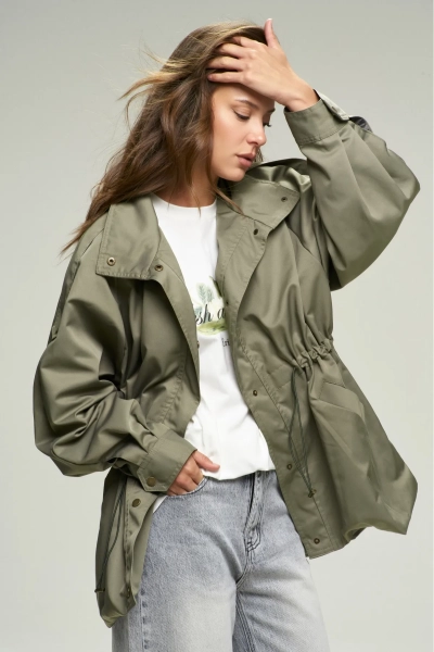 Куртка-реглан на кулиске Olive Erist store, цвет: оливковый НФ-00000766 |новая коллекция купить онлайн
