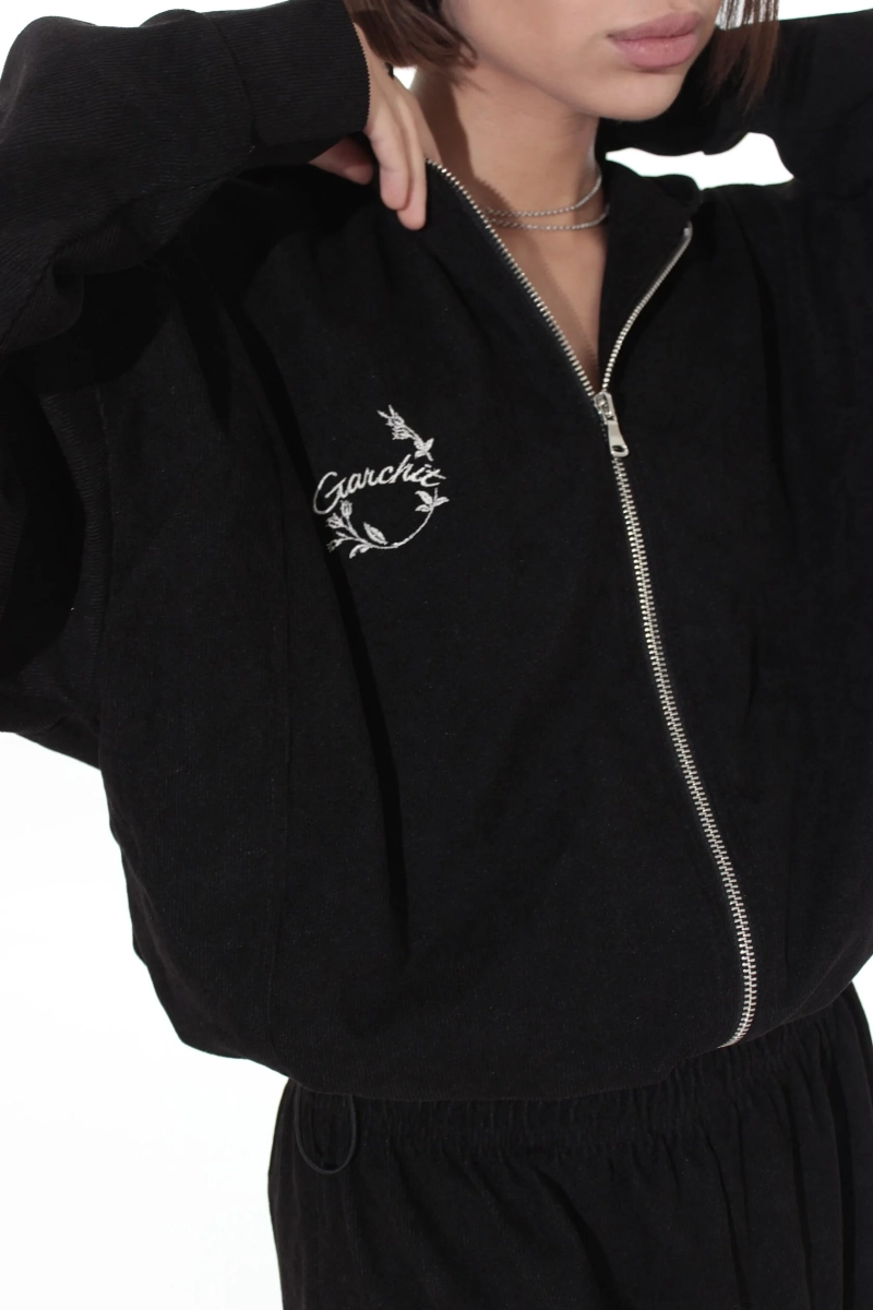 Бомбер из вельвета GARCHIT, цвет: Черный, GARVelvBombBla купить онлайн