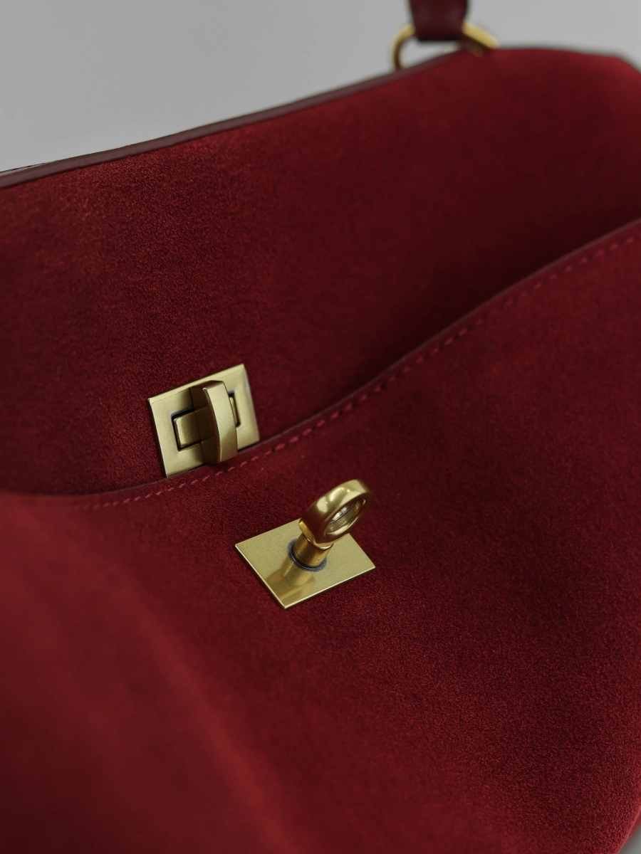 Сумка SANDRA MEDIUM brand salad, цвет: suede cranberry J-704-PHR 7911 купить онлайн
