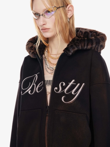 Худи на молнии с принтом POST POST SCRIPTUM, цвет: Черный, 1105.000.00.01.001 купить онлайн