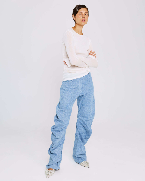 Джинсы О-силуэта Anmuse, цвет: синий, TR26SP309-LBL купить онлайн