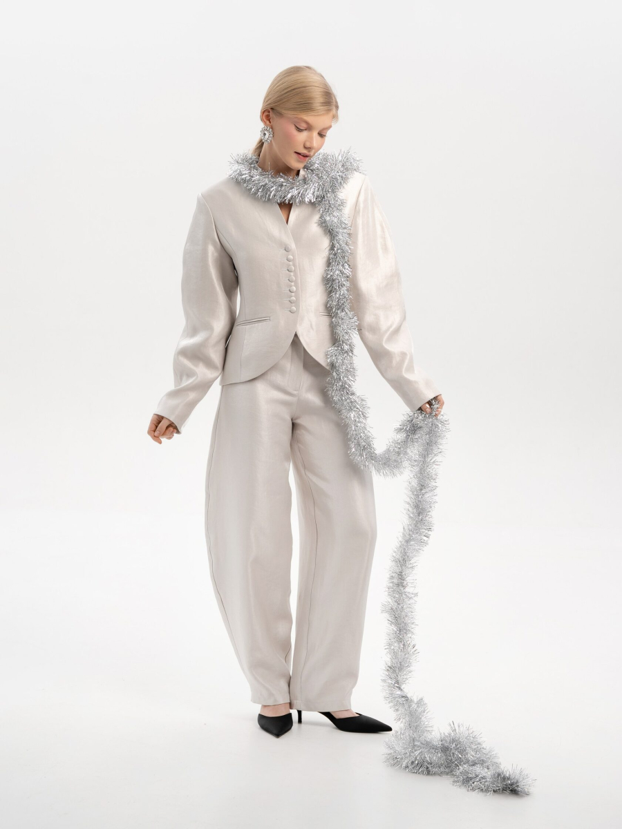 Брюки Madame TRES, цвет: Серебряный, НФ-00002584 купить онлайн