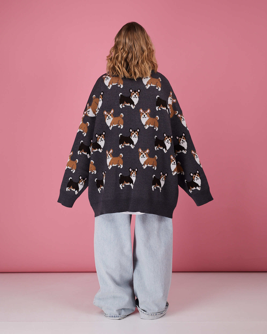 Свитер Фанаты Корги TABOO, цвет: темно-серый, SvDog1 купить онлайн