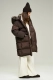 Пуховик удлиненный Brown Erist store, цвет: коричневый, НФ-00002830 купить онлайн