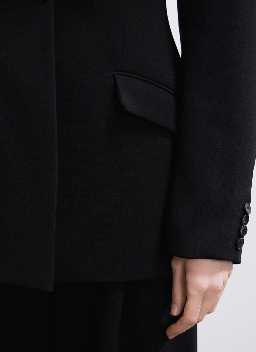 Жакет приталенный с объемным рукавом ALL WE NEED, цвет: Черный,  купить онлайн