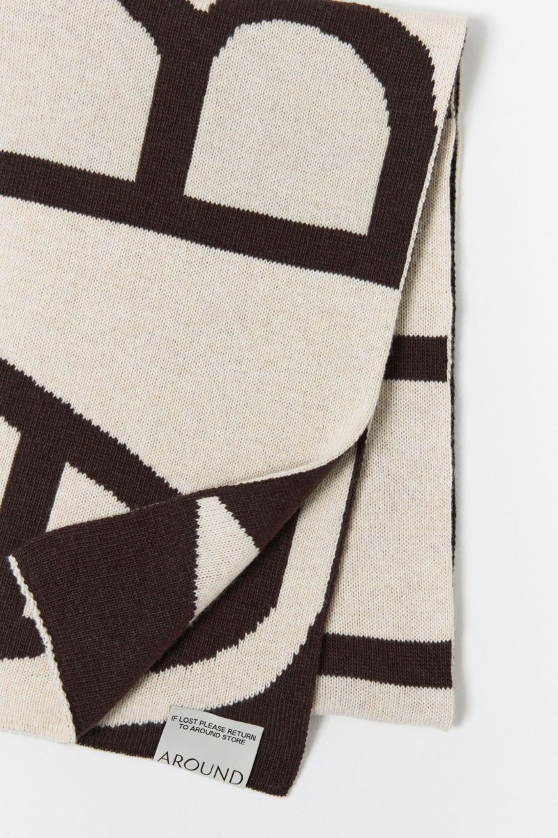 Шарф AROUND AROUND, цвет: темно-коричневый 1212_14C23 купить онлайн