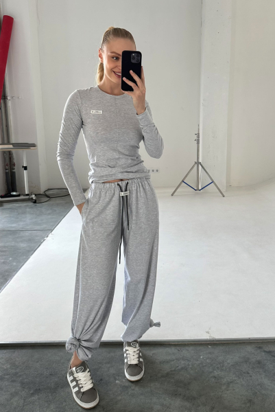 Брюки широкие GREY